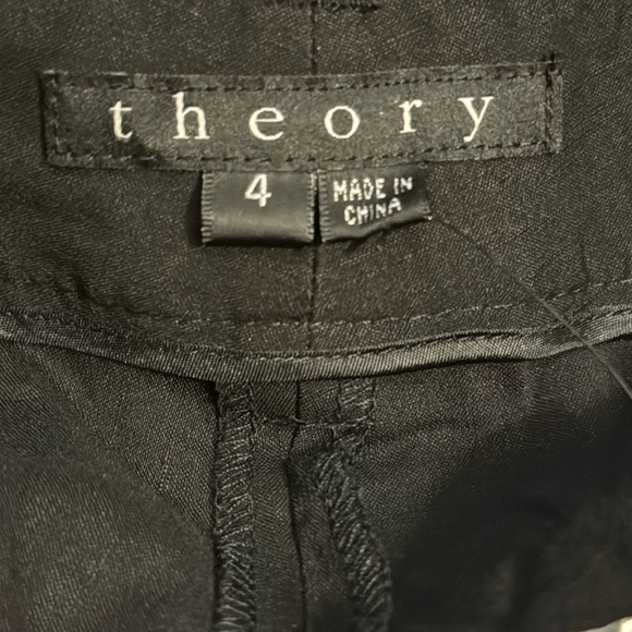 Theory Piko Linen Blend Dressy Utility Cargo Pant Size 4 - Picture 7 of 11